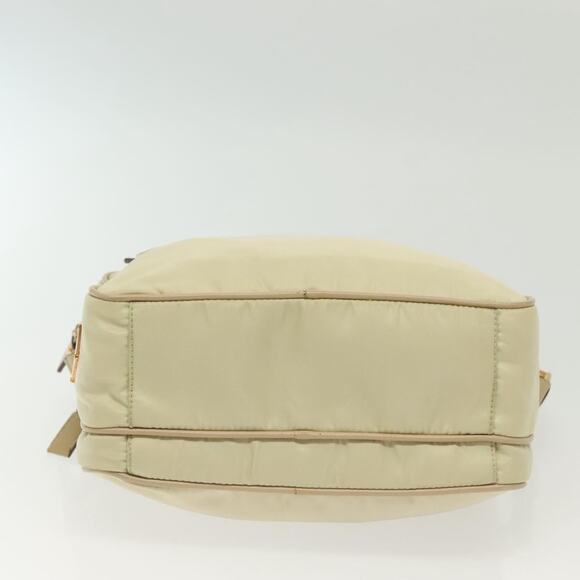 PRADA Shoulder Bag Nylon Beige Gold - Picture 9 of 13